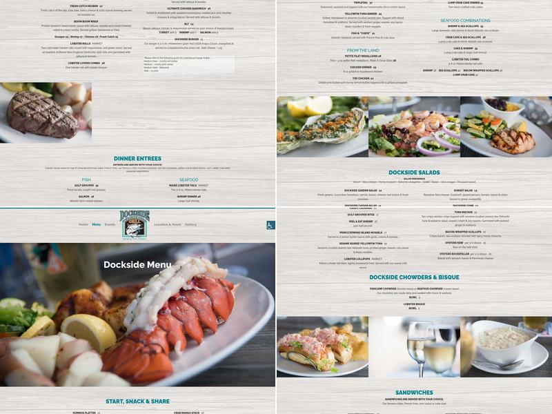 Dockside Waterfront Grill Menu