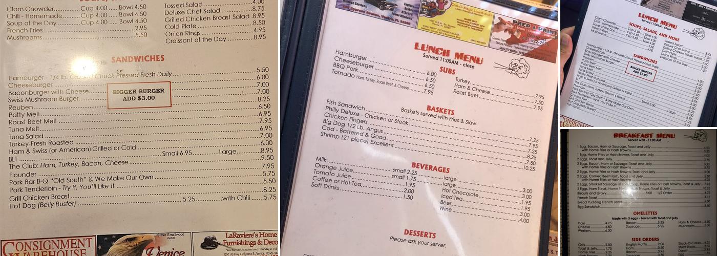 Wee Blew Inn Restaurant Menu