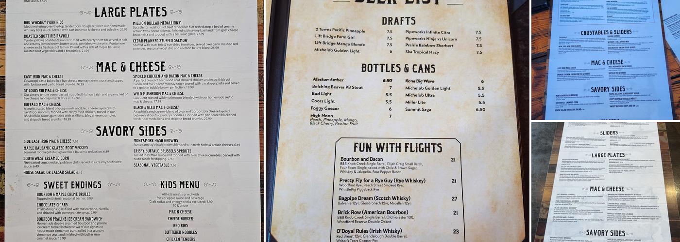 Brick & Bourbon Menu