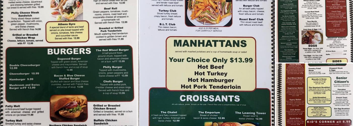 Monticello Red Wheel Menu