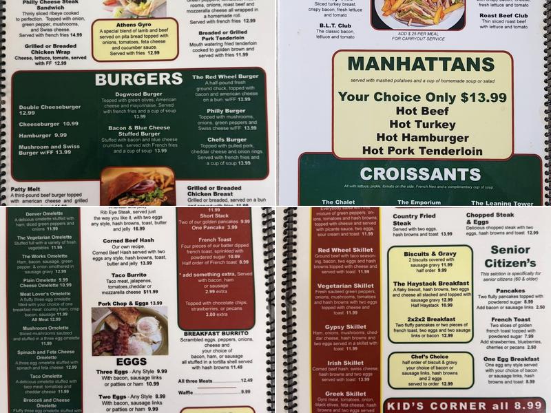 Monticello Red Wheel Menu