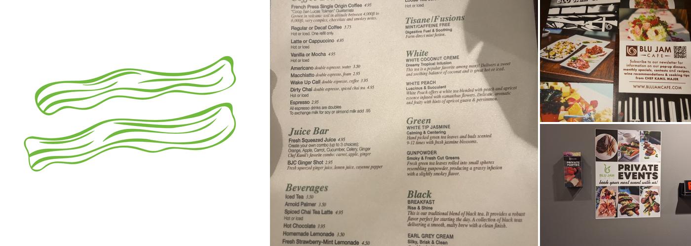 Blu Jam Cafe Menu