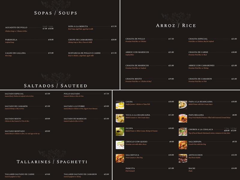 SE Salio El Pollo Menu