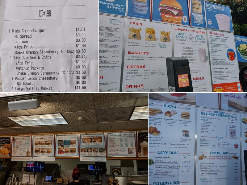 Burgerville Menu
