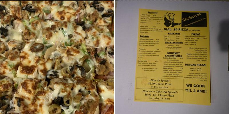 Rendezvous Bar Menu
