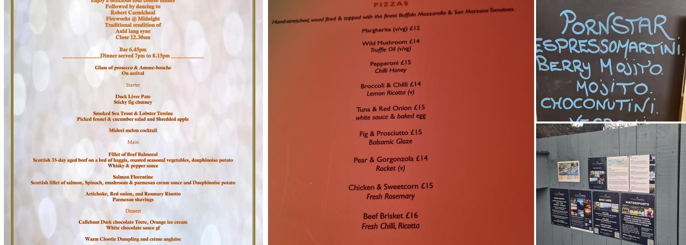 Waterfront Restaurant Within the Kenmore Club Menu