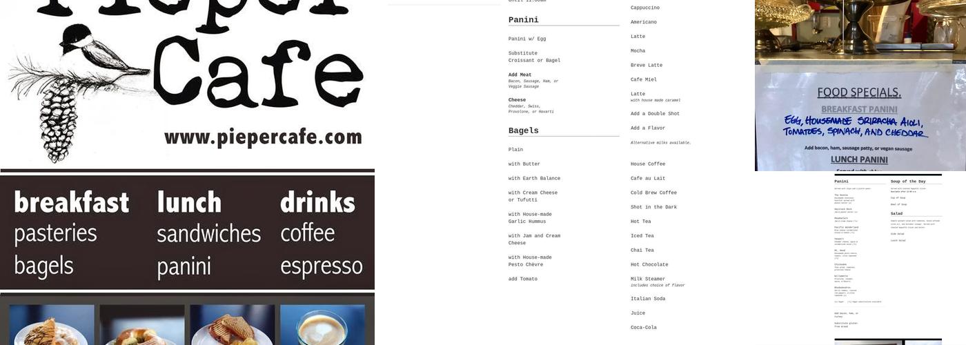 Pieper Cafe Menu