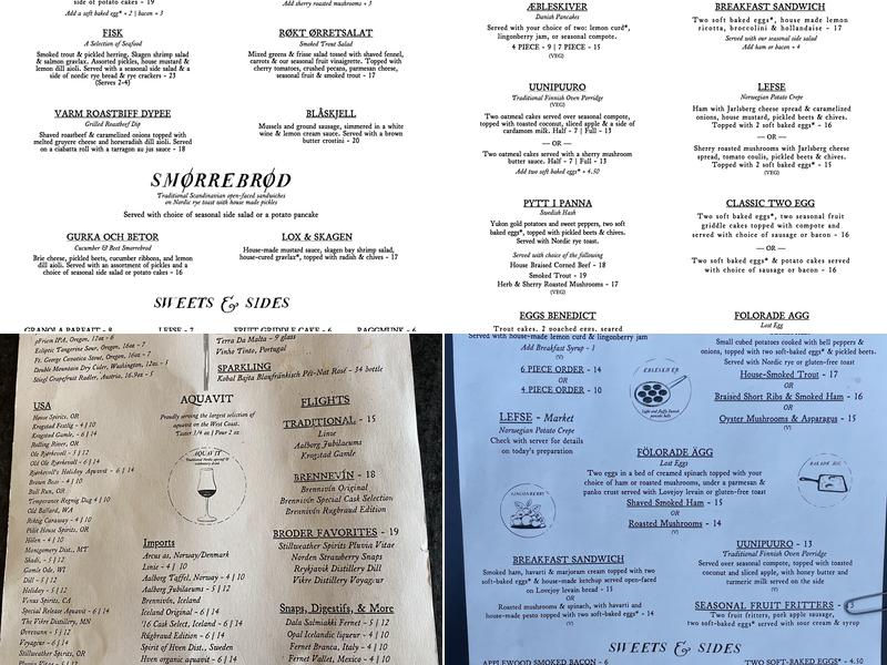 Broder Café Menu