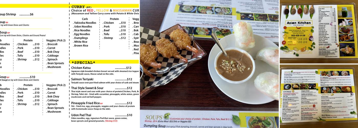 Asian Kitchen Menu