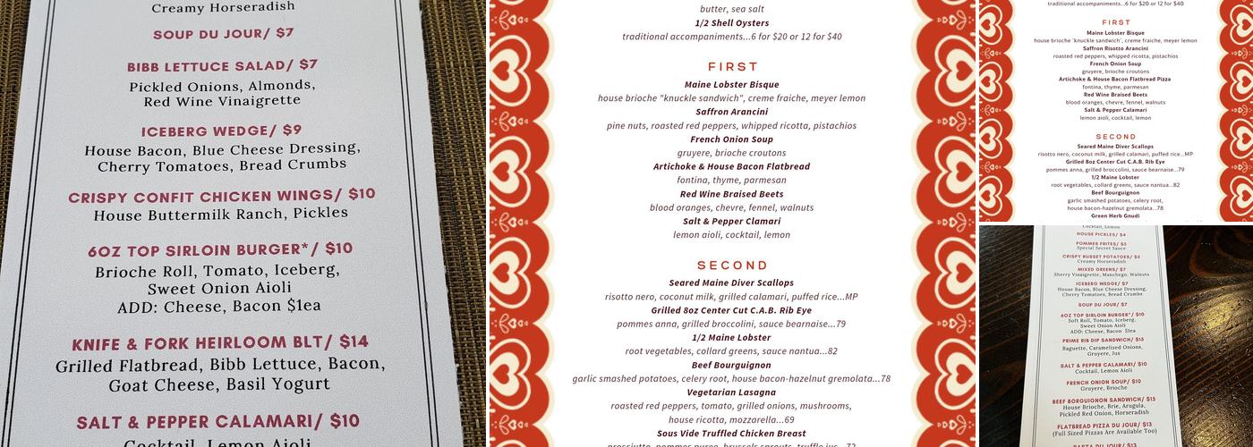 Five O Three Menu