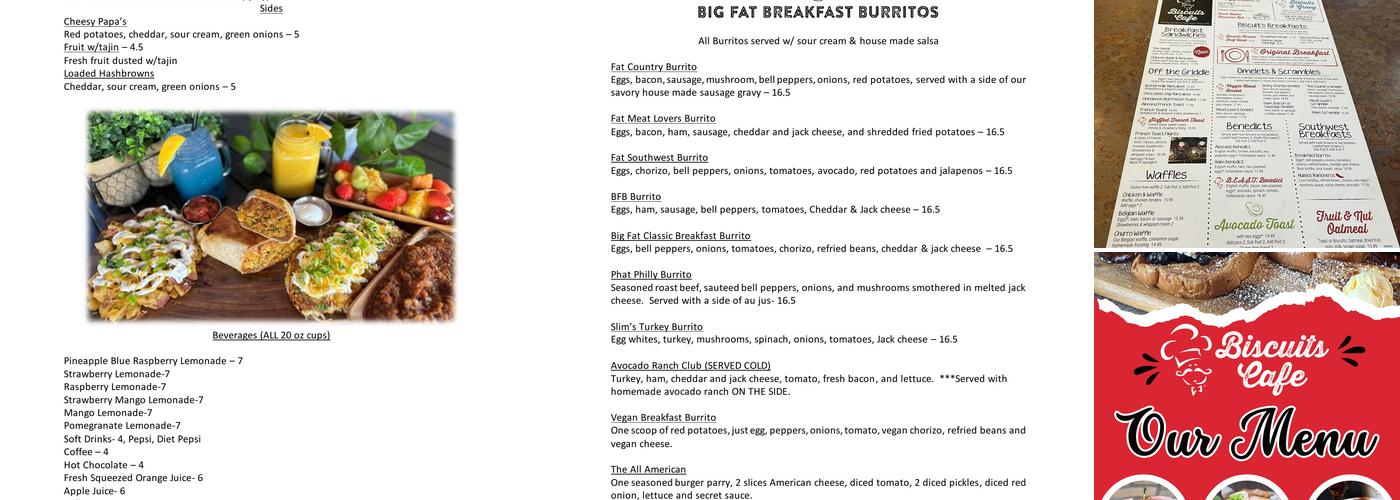 Biscuits Cafe Menu
