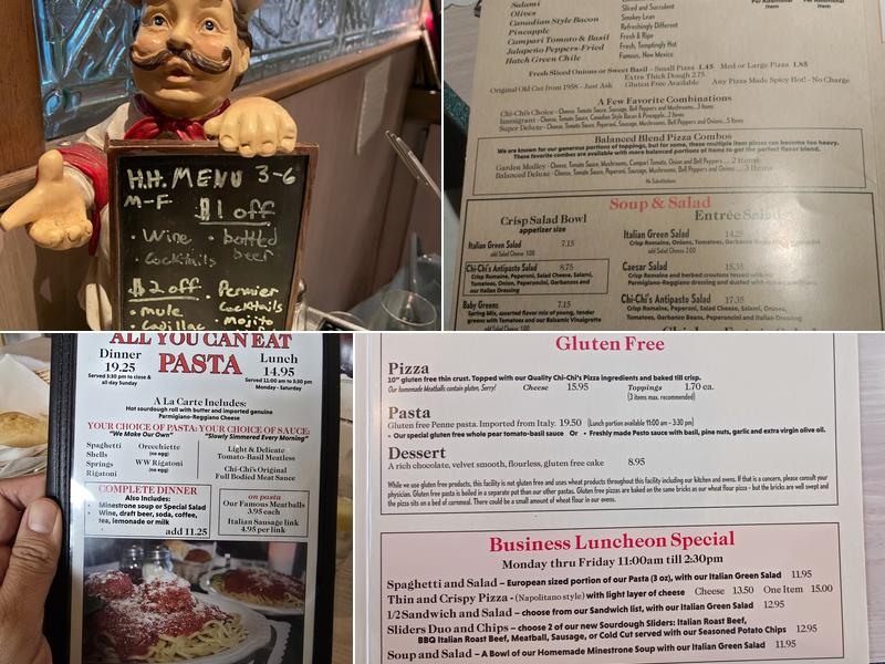 Chi-Chi's Pizza Menu
