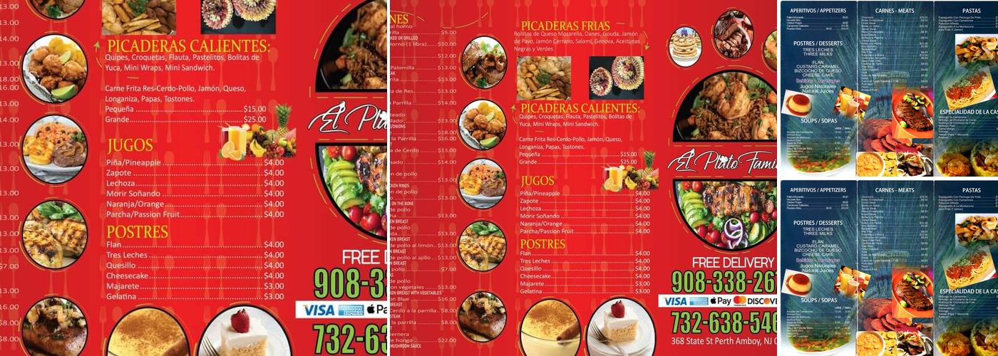 El Plato Familiar Menu