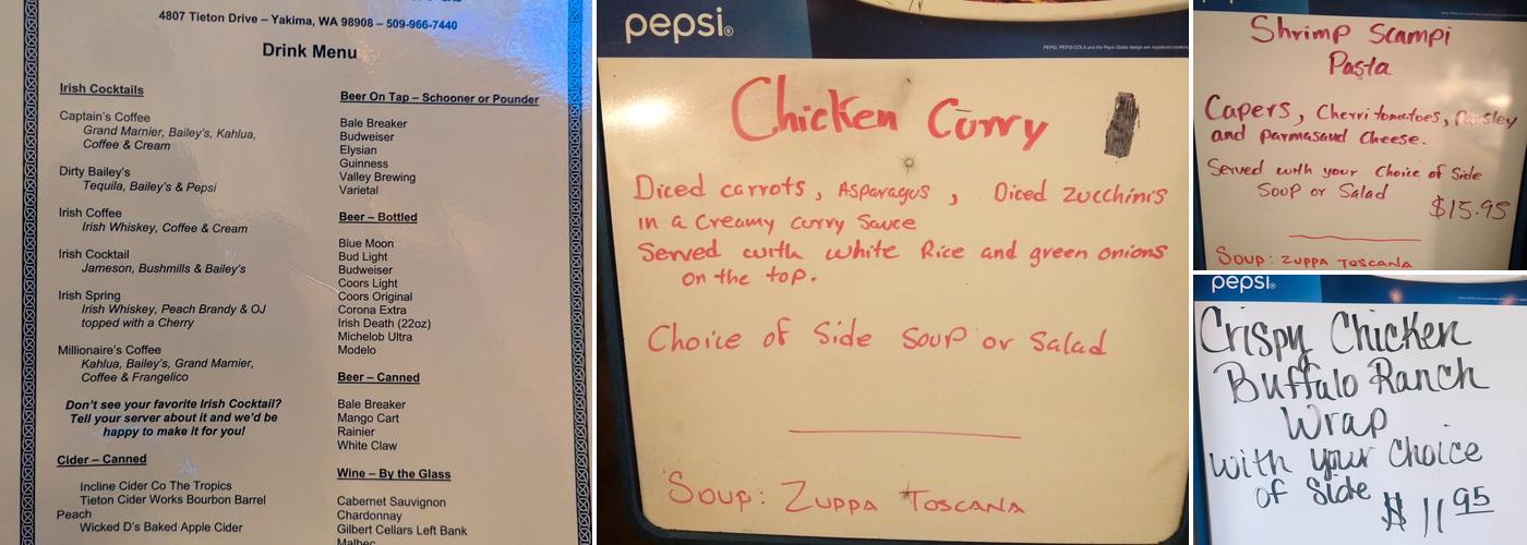 McGuire's Irish Restaurant And Pub Menu