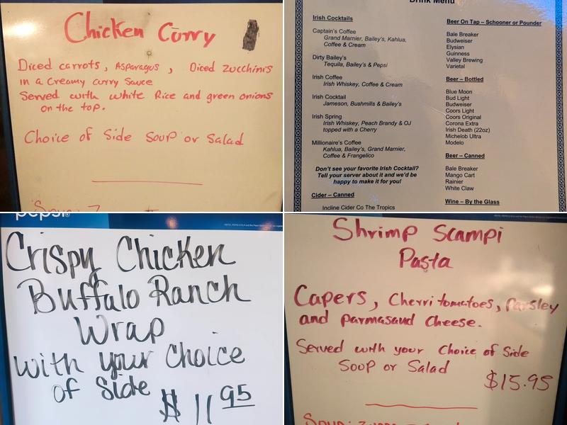 McGuire's Irish Restaurant And Pub Menu