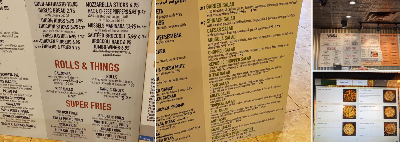 Pizza Republic Menu