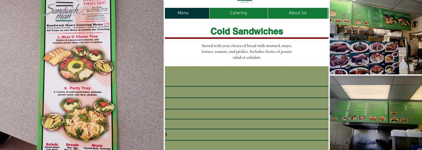 Sandwich Man Menu