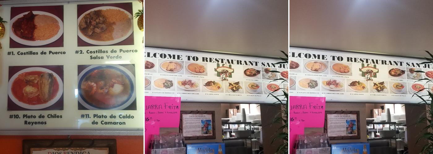 Restaurant San Juan Menu