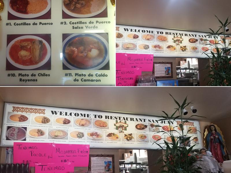 Restaurant San Juan Menu