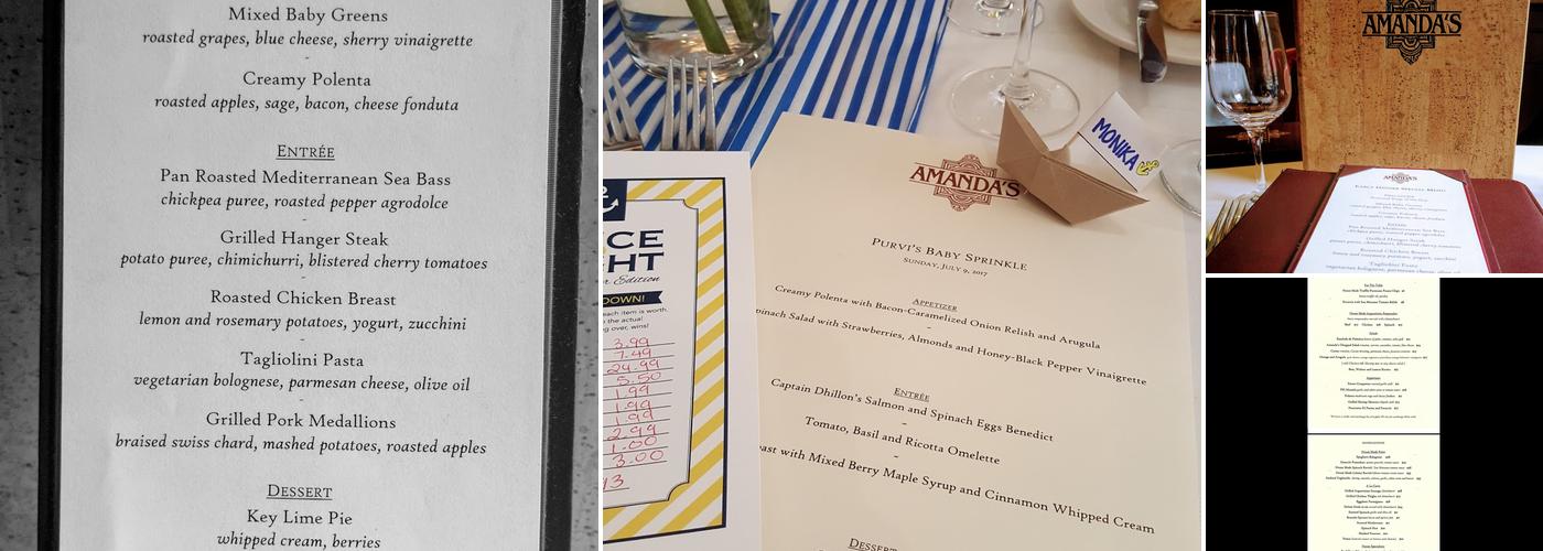 Amanda's Menu