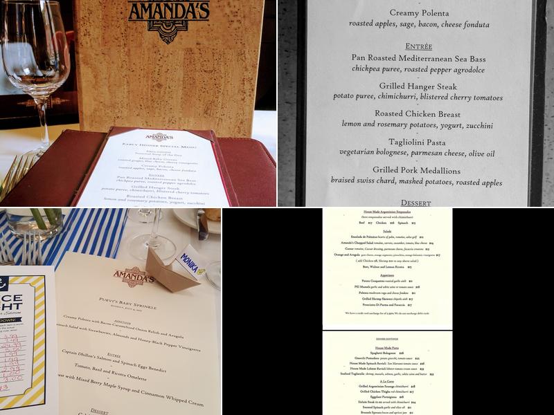 Amanda's Menu