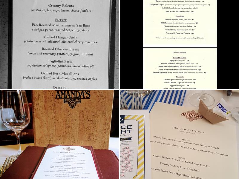 Amanda's Menu