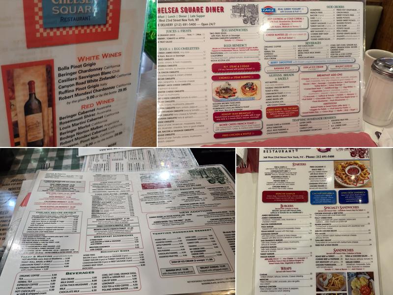 Chelsea Square Restaurant Menu
