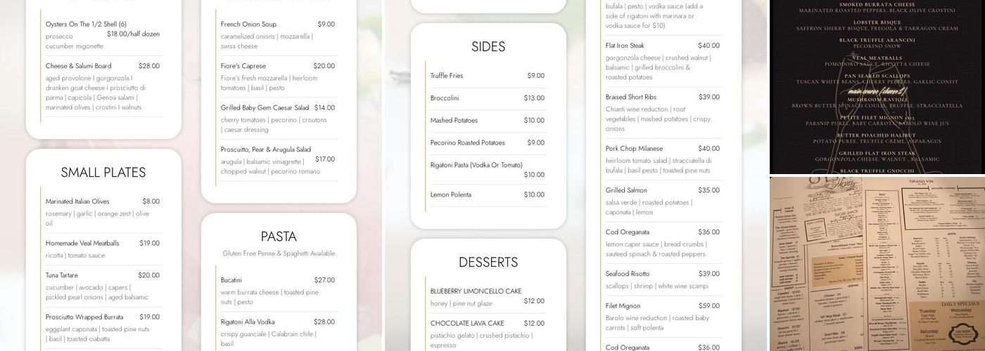 Grand Vin Menu