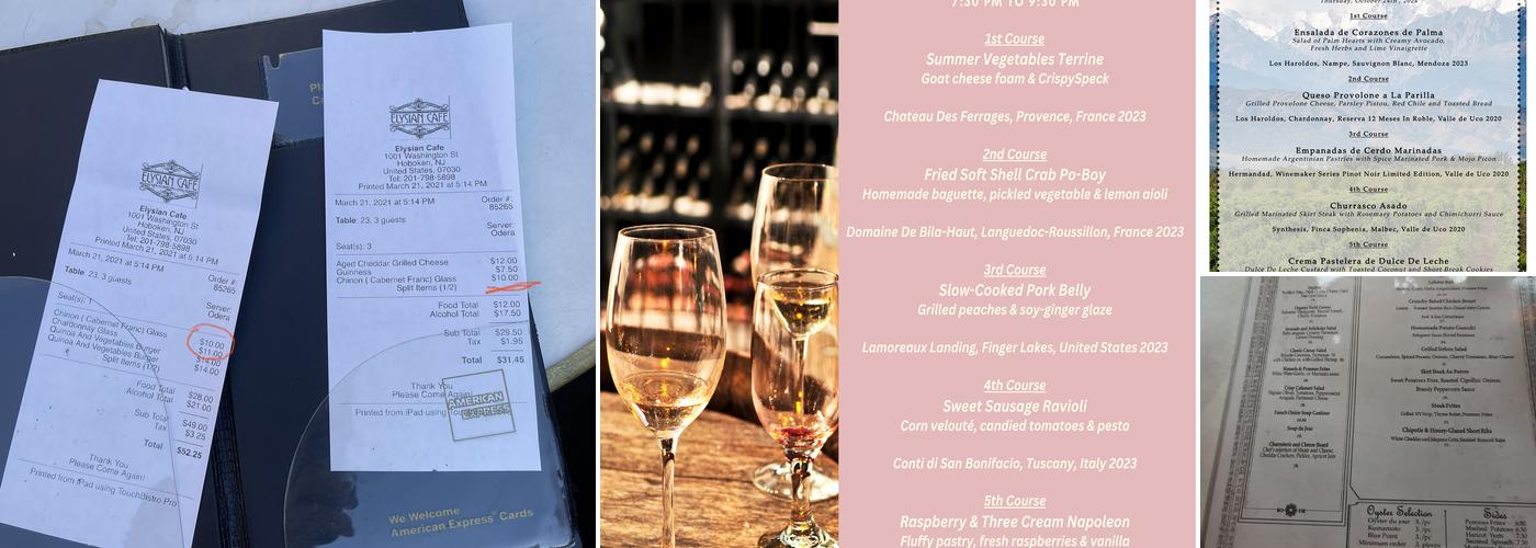 Elysian Cafe Menu