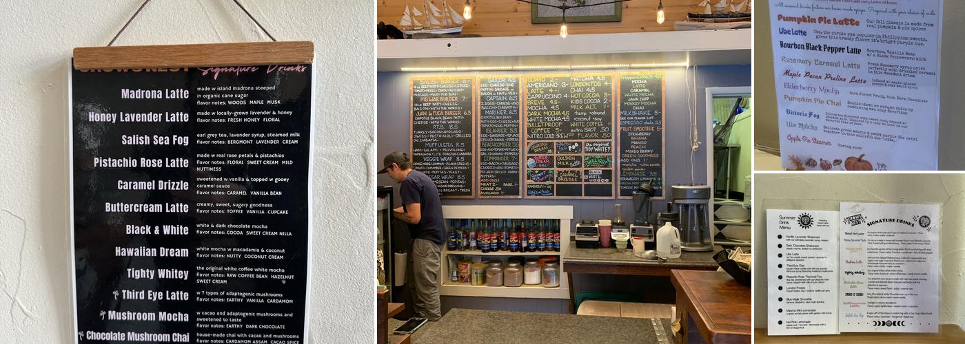 Crows Nest Coffee Shoppe Menu