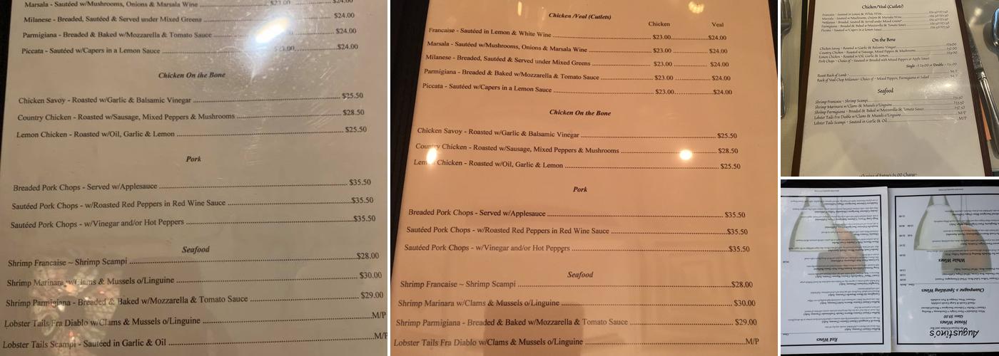 Augustino's Menu