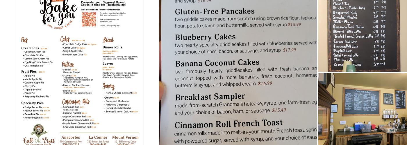 La Conner Calico Cupboard Café & Bakery Menu