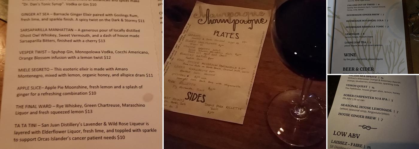 The Barnacle Menu