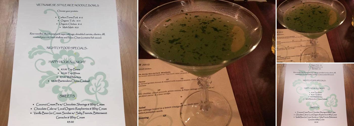 Backdoor Kitchen Menu