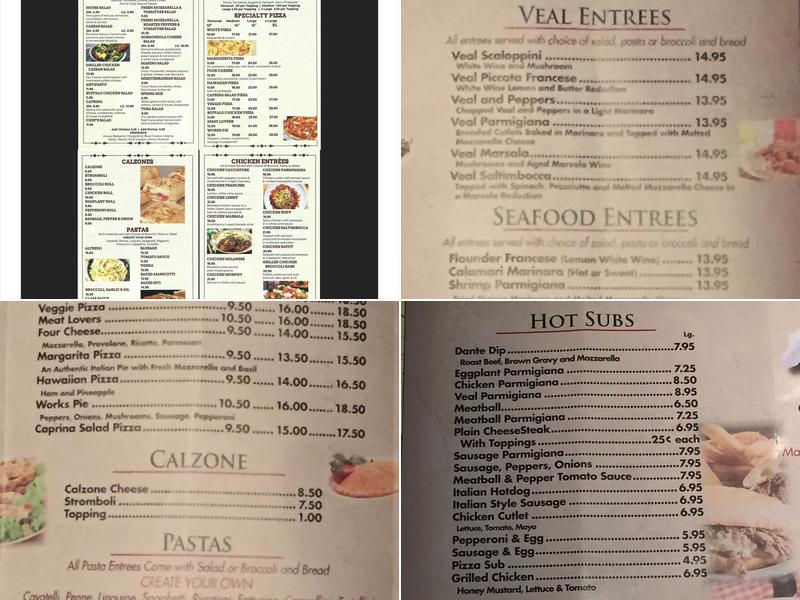 Marino's Trattoria Menu