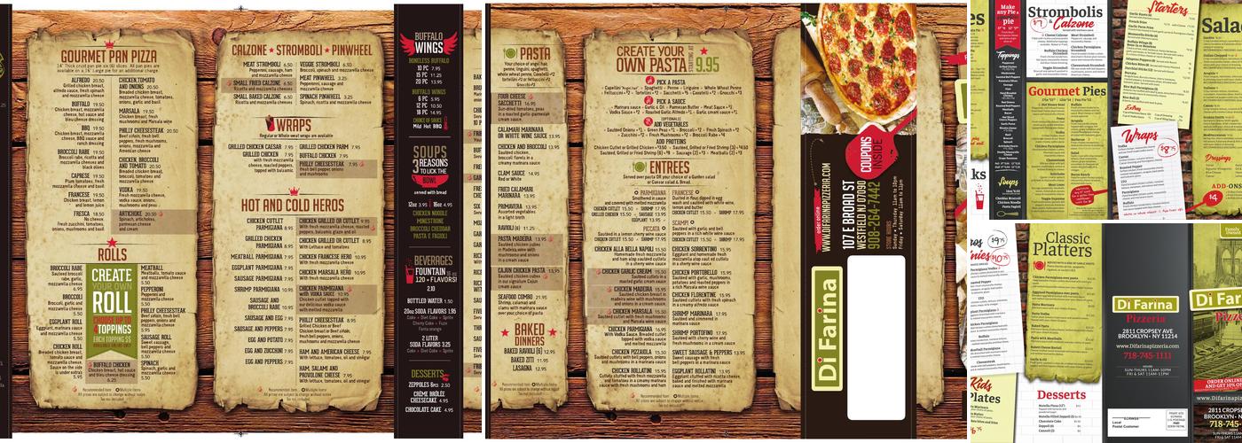 DiFarina Pizzeria Menu