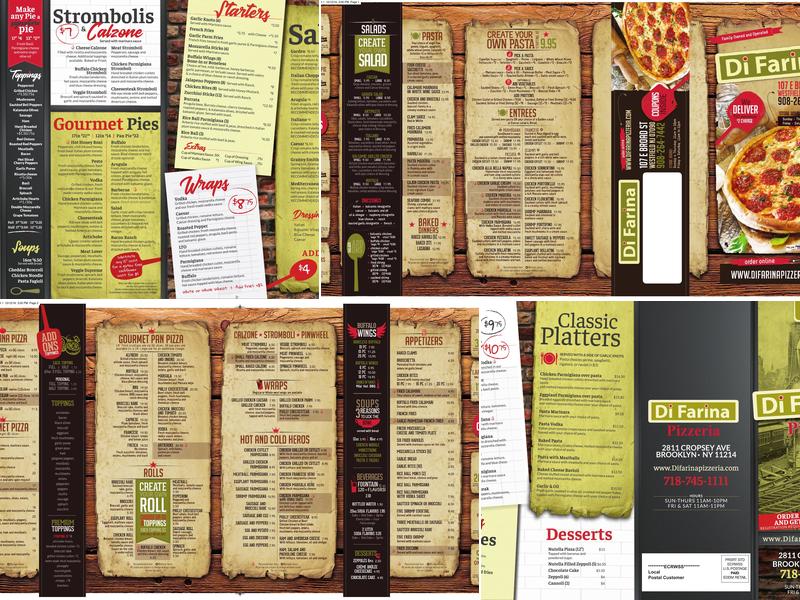 DiFarina Pizzeria Menu
