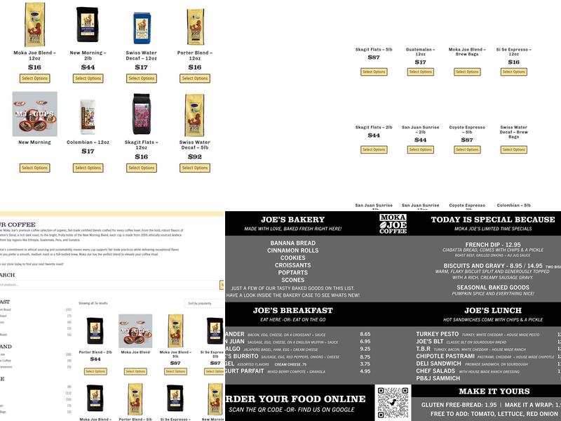 Moka Joe Coffee House Menu