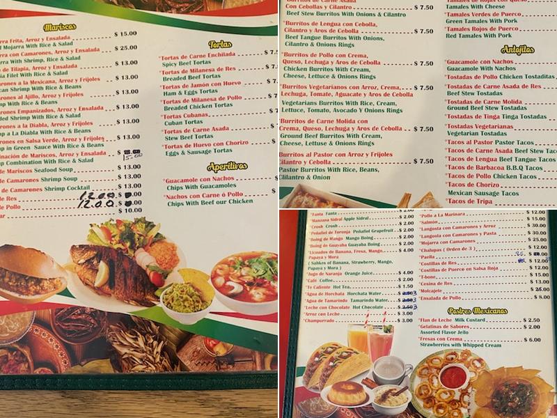 El Gitano Menu