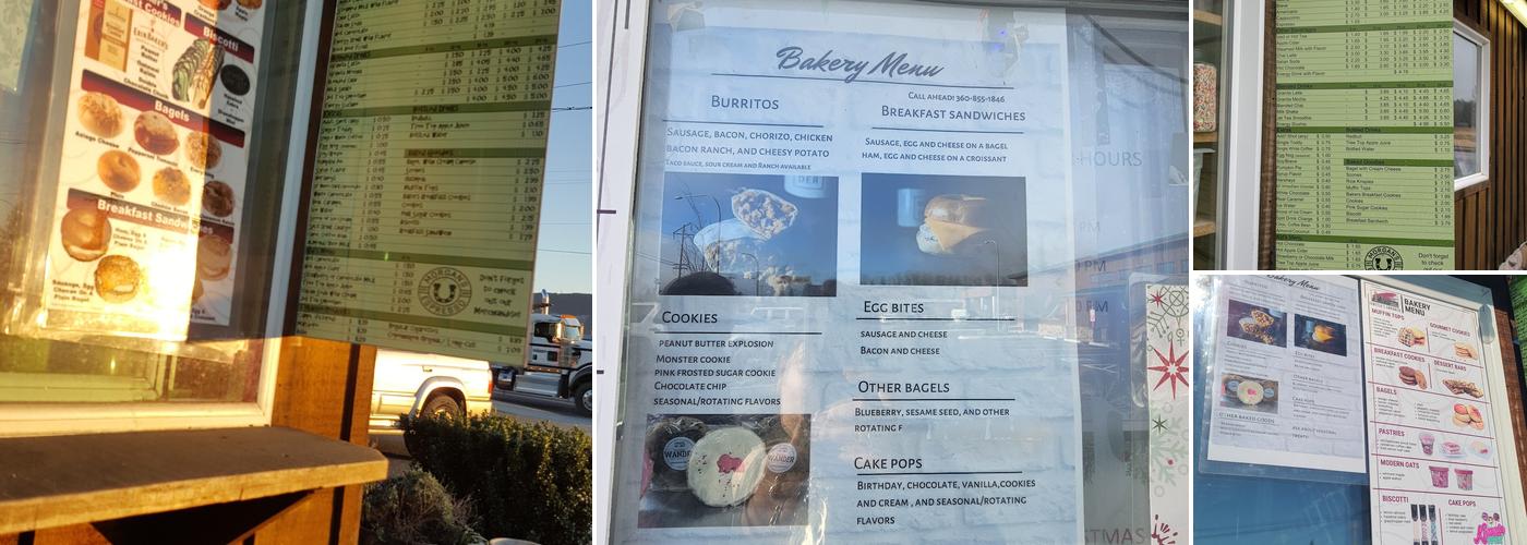 Morgan's Espresso Menu