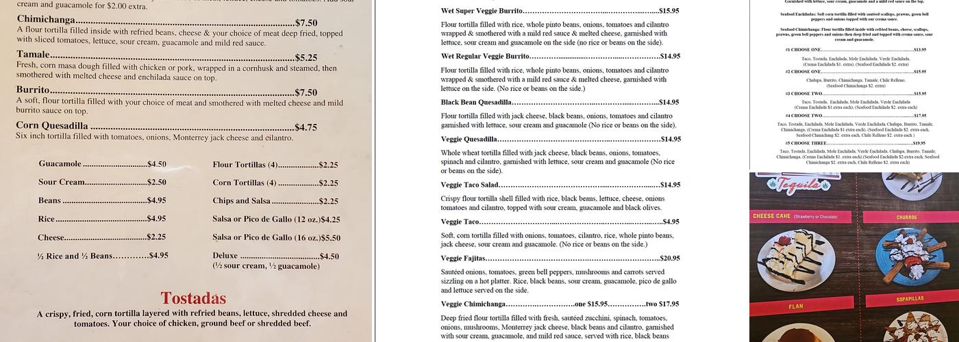 Hacienda Tequila | Sedro-Woolley Menu