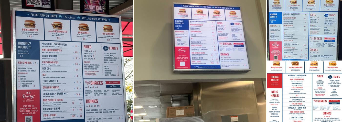Burgermaster Menu