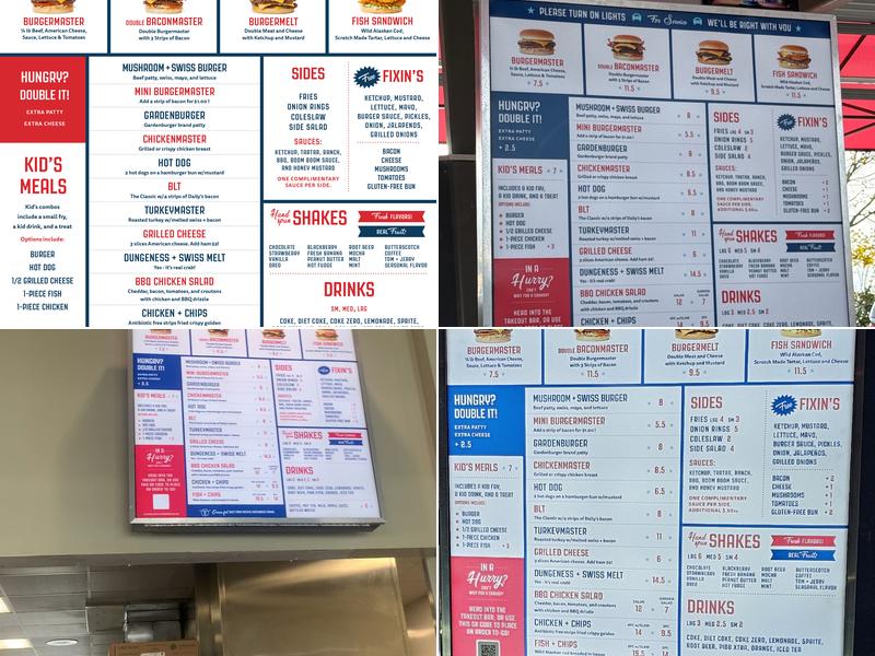 Burgermaster Menu