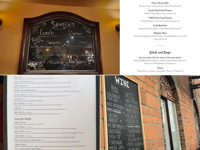 Poirier's on the River Menu