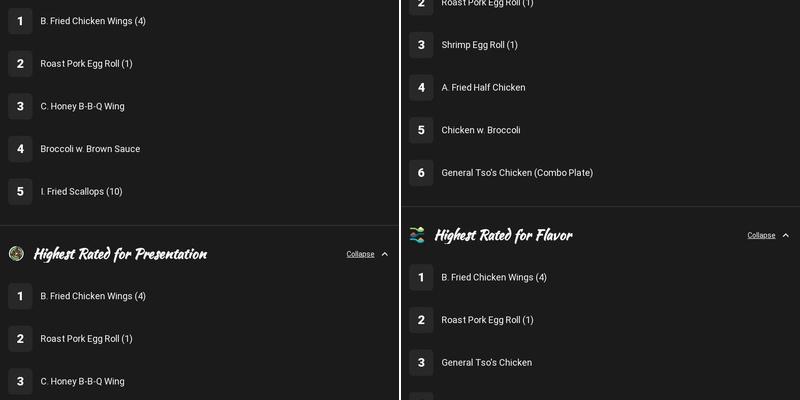 Han Hin Restaurant Menu