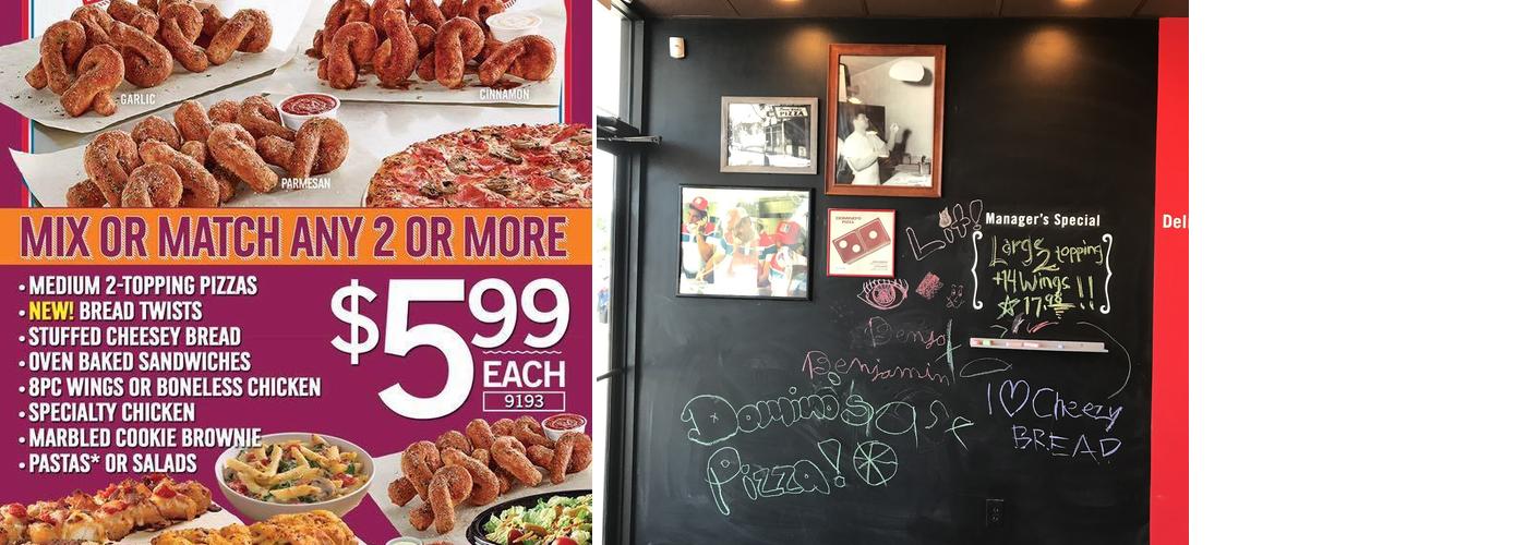 Domino's Pizza Menu