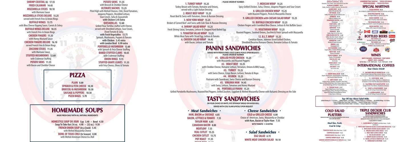 Scotchwood Diner Menu