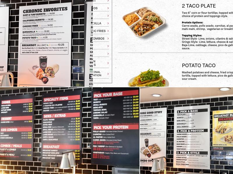 Chronic Tacos Saugus Menu