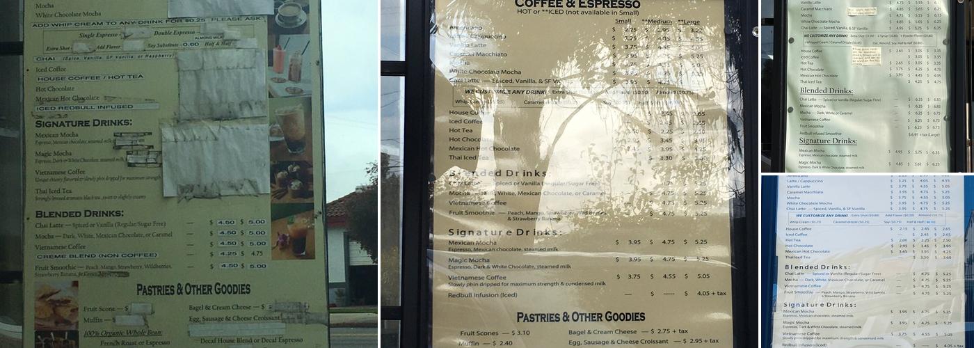 Coffee Time Menu