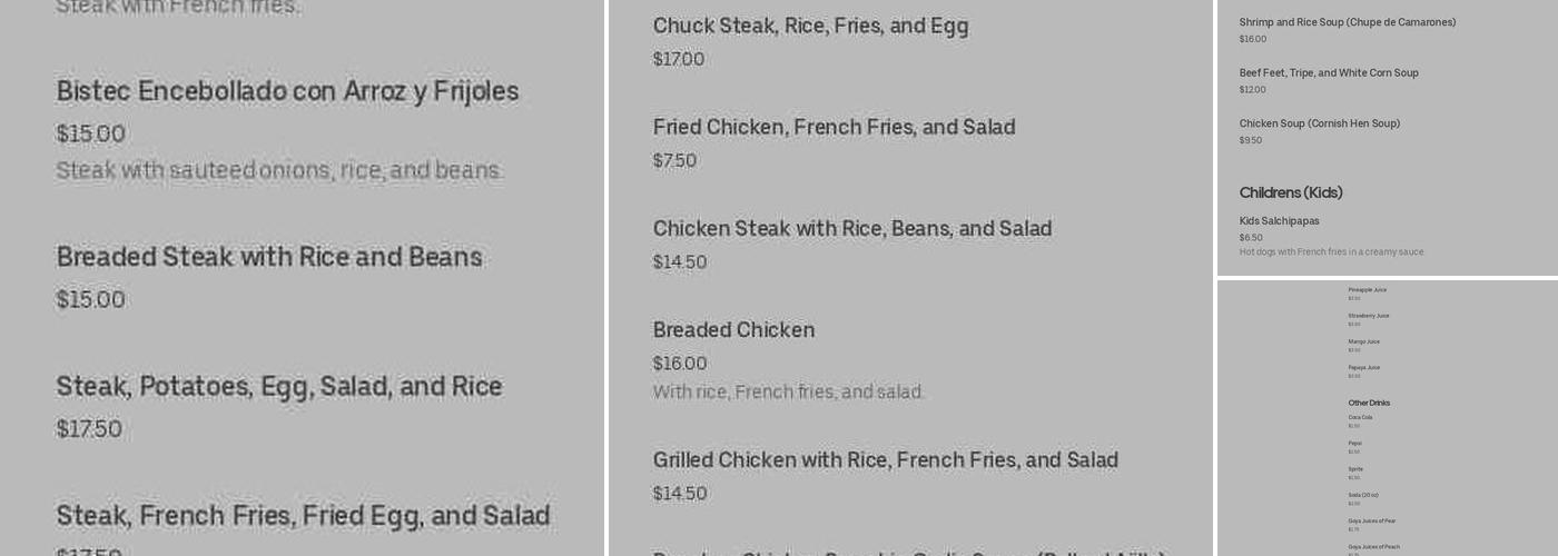 Victor's Restaurant Menu